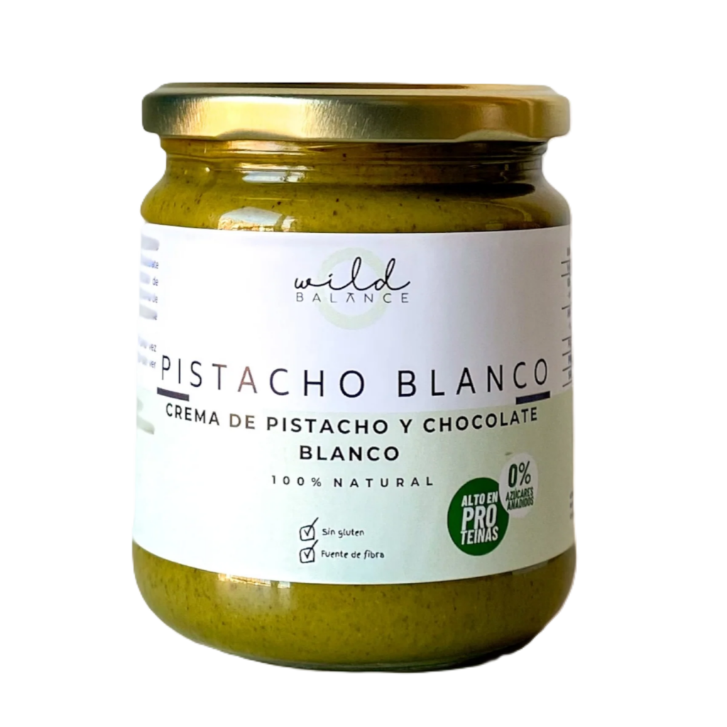 Crema de pistachos y chocolate blanco 350gr