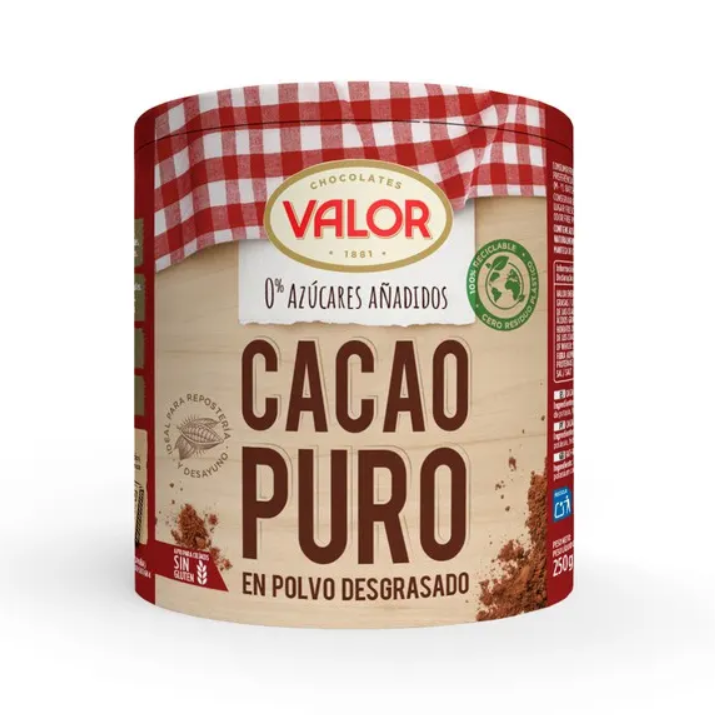 Cacao puro en polvo 0% azúcares añadidos