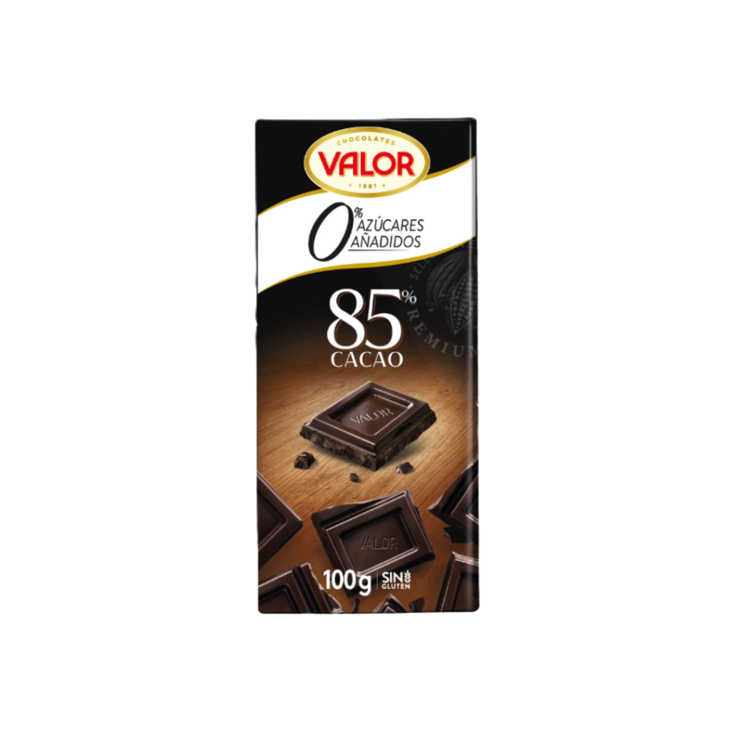 Chocolate 85% cacao 0% azúcar añadido
